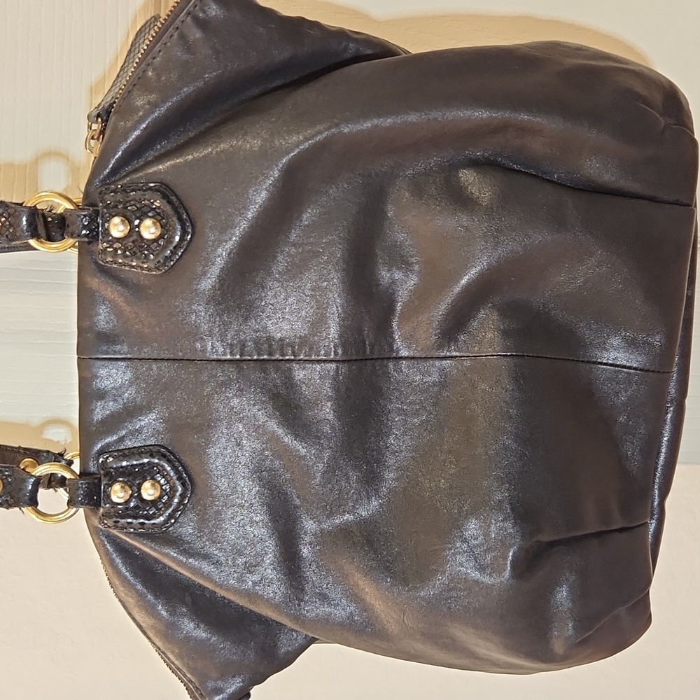 Coach Black Ashley Leather Satchel - Picture 2 of 14
